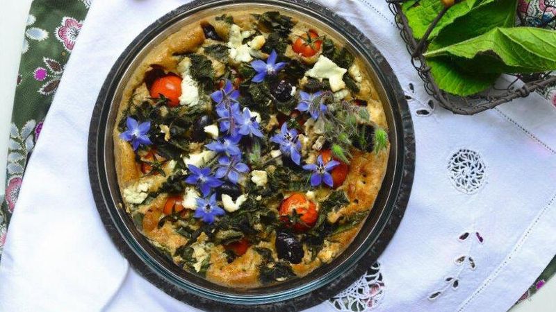 clafoutis salé bourrache