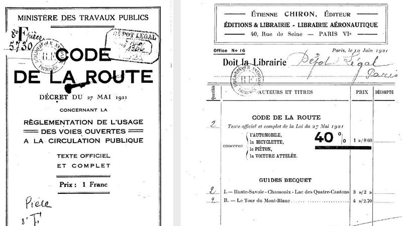 Code de la route 1921