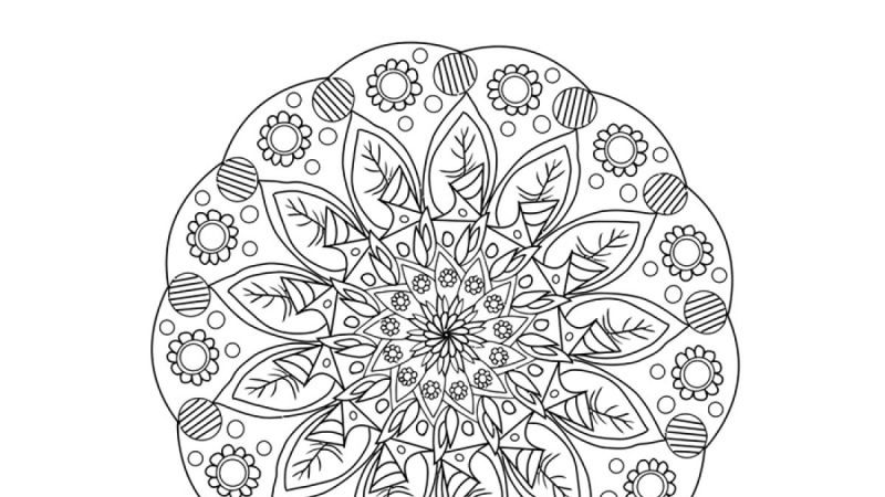 coloriage mandala fleuri