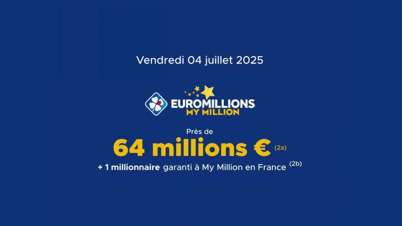 EuroMillions : 64 millions d’euros à remporter ce vendredi 4 août