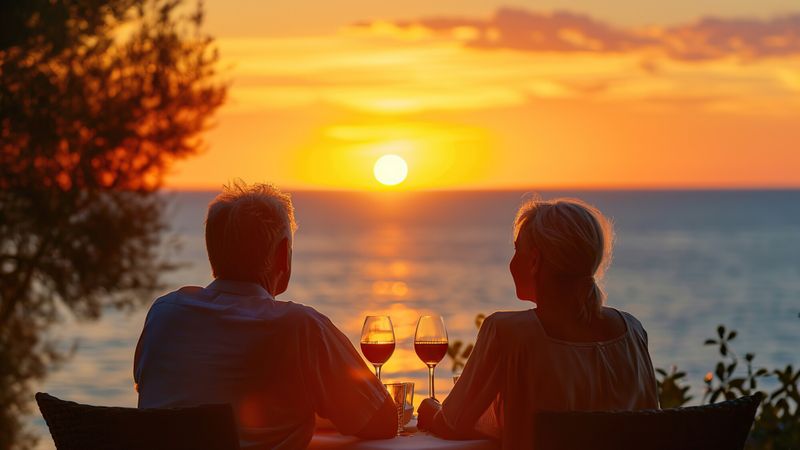 Illustration d'un couple au soleil