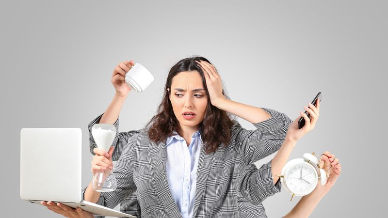 Illustration d'une femme stressée