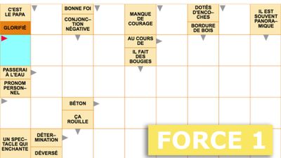 Mots fléchés Force 1