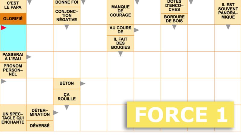 Mots fléchés Force 1