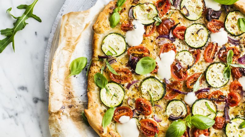 pizza aux légumes