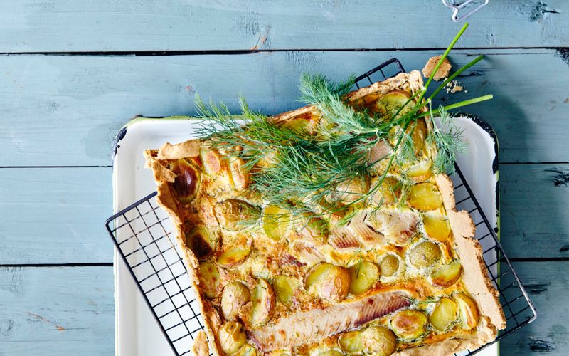 Quiche à la truite et aneth