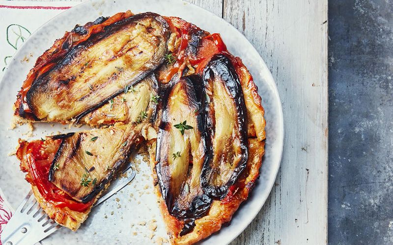 Tatin d'aubergines et tomates